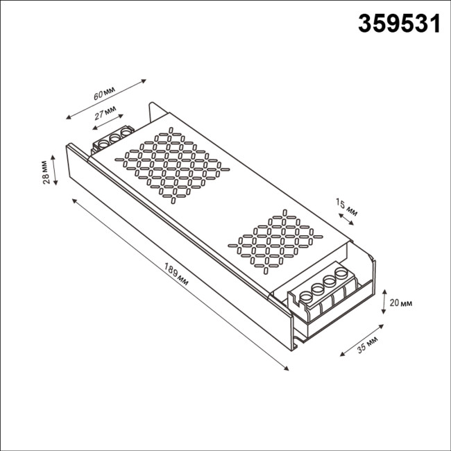 Драйвер Novotech Drive Glat IP20 300W 48V 359531 Драйвер Novotech Drive Glat IP20 300W 48V 359531