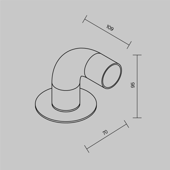 Ландшафтный светильник Maytoni Sleek O477FL-L2GF3K1 Ландшафтный светильник Maytoni Sleek O477FL-L2GF3K1