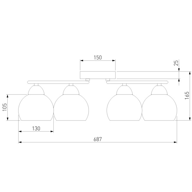Потолочная люстра Eurosvet Alba 30144/6 античная бронза