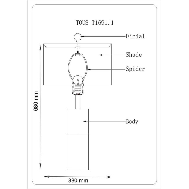 Настольная лампа Lucia Tucci Tous T1690.1 Настольная лампа Lucia Tucci Tous T1690.1