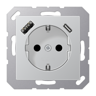 Розетка 2K+З USB Typ AC Jung A1520-15CAAL Розетка 2K+З USB Typ AC Jung A1520-15CAAL