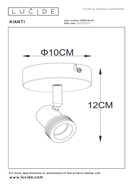 Спот Lucide Kianti 53901/01/41