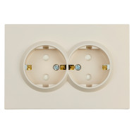 Розетка 2-местная с защитной шторкой Stekker Эмили с/з 250В 16А RST16-5114-08 кашемир soft touch 49908