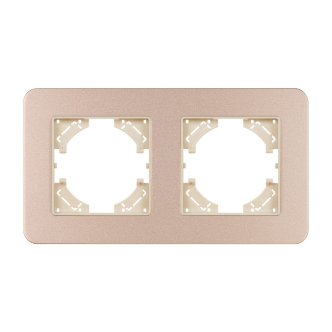 Рамка на 2 поста алюминиевая Arlight FRM-AKIRY-SFAL-2-GD 049739