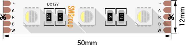 Светодиодная лента SWG SWG560-12-19.2-RGB+W-M 009713