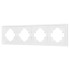 Рамка пластиковая на 4 поста Arlight FRM-TENDO-PL-4-WH 053847 Рамка пластиковая на 4 поста Arlight FRM-TENDO-PL-4-WH 053847