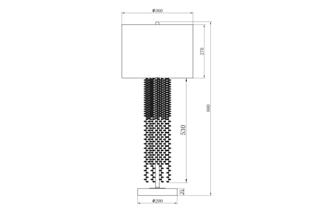 Настольная лампа Garda Decor K2KR0700T-1 Настольная лампа Garda Decor K2KR0700T-1