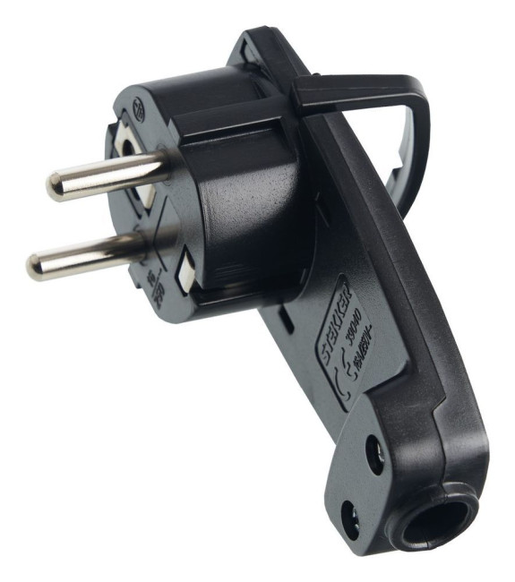 Вилка угловая ультра плоская с кольцом Stekker PPG16-45-202 39040 Вилка угловая ультра плоская с кольцом Stekker PPG16-45-202 39040