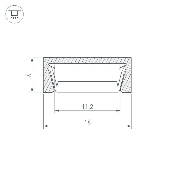 Профиль Arlight MIC-M-2000 ANOD BLACK 044540 Профиль Arlight MIC-M-2000 ANOD BLACK 044540