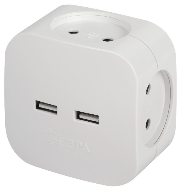 Разветвитель электрический Эра SP-4-USB-W Б0049532 Разветвитель электрический Эра SP-4-USB-W Б0049532