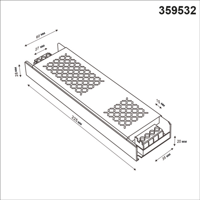 Драйвер Novotech Drive Glat IP20 400W 48V 359532 Драйвер Novotech Drive Glat IP20 400W 48V 359532