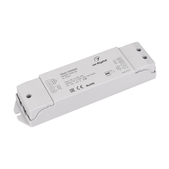 Диммер Arlight Smart-Dim105 (12-48V, 20A, Triac) 035061 Диммер Arlight Smart-Dim105 (12-48V, 20A, Triac) 035061
