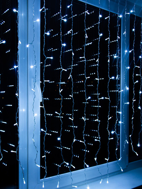 Светодиодная гирлянда (06738) Uniel занавес 220V белый ULD-C1515-160/DTA White IP20