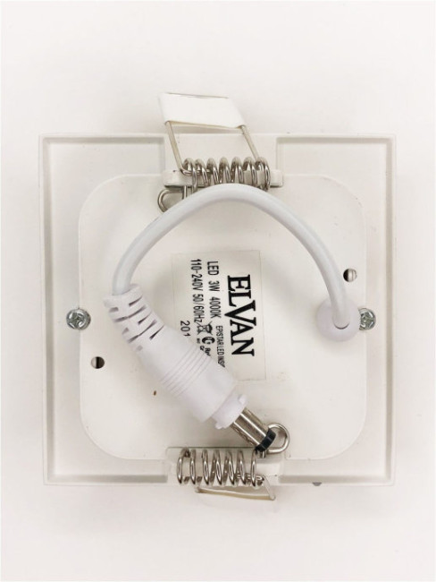 Встраиваемый светильник Elvan VLS-102SQ-3W-NH-Wh Встраиваемый светильник Elvan VLS-102SQ-3W-NH-Wh