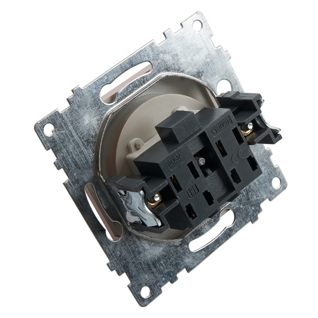 Розетка 1-местная б/з с защитной шторкой Stekker Катрин 39581 Розетка 1-местная б/з с защитной шторкой Stekker Катрин 39581