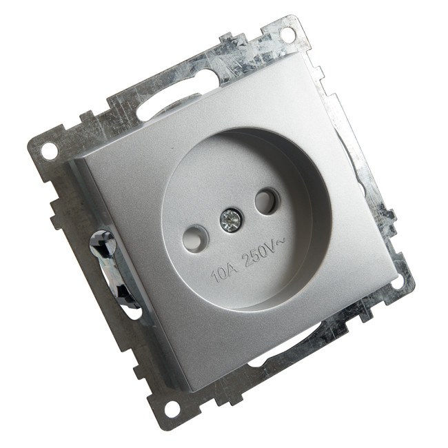 Розетка 1-местная б/з с защитной шторкой Stekker Катрин 39581 Розетка 1-местная б/з с защитной шторкой Stekker Катрин 39581