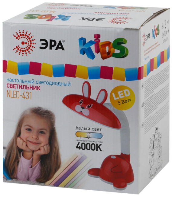 Настольная лампа Эра NLED-431-5W-R Б0019776 Настольная лампа Эра NLED-431-5W-R Б0019776