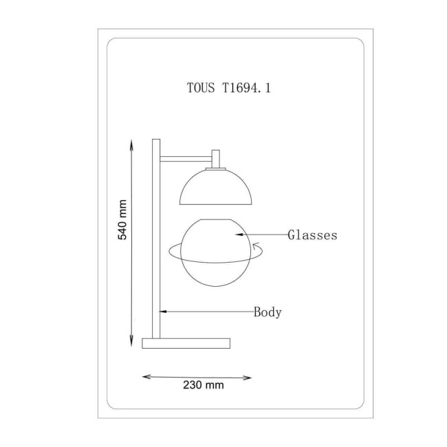 Настольная лампа Lucia Tucci Tous T1693.1 Настольная лампа Lucia Tucci Tous T1693.1