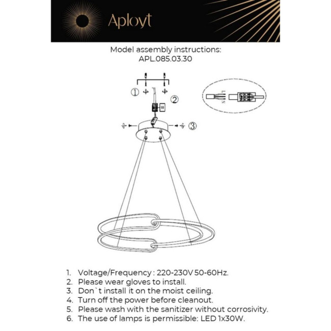 Подвесная люстра Aployt Barb APL.085.03.30