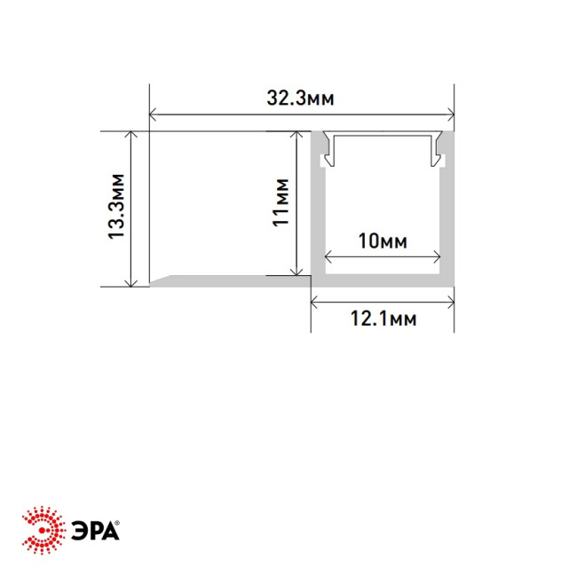 Комплект с анодированным профилем под плитку и гипсокартон Эра 3213 Б0062855 Комплект с анодированным профилем под плитку и гипсокартон Эра 3213 Б0062855