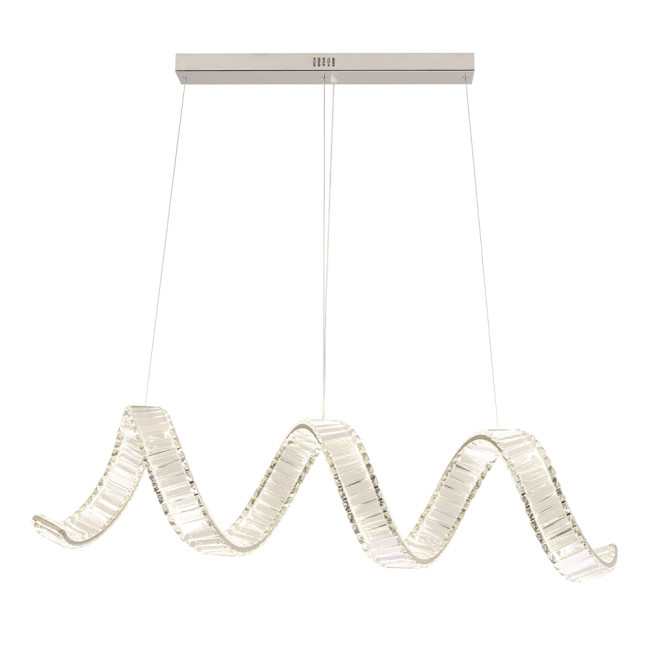 Подвесная люстра Crystal Lux MUSIKA SP100W LED L1200 CHROME Подвесная люстра Crystal Lux MUSIKA SP100W LED L1200 CHROME