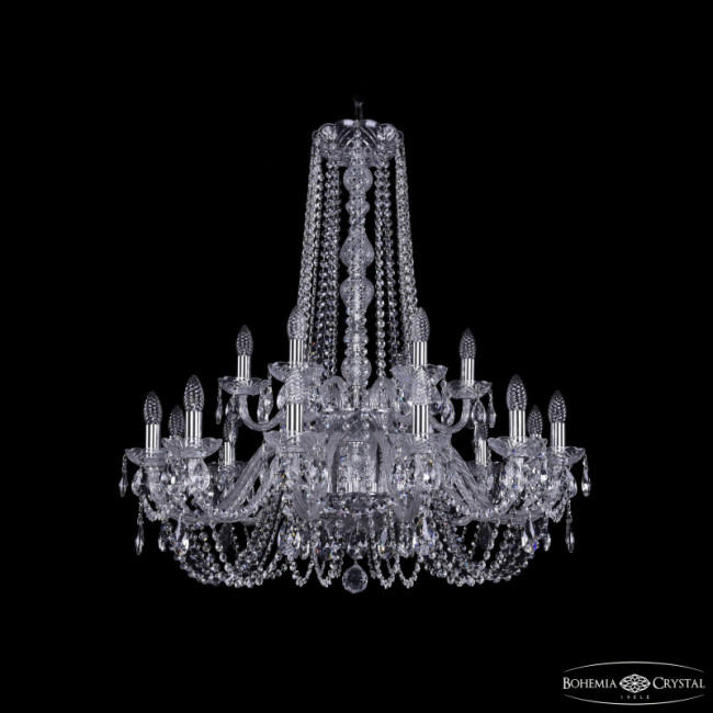Подвесная люстра Bohemia Ivele Crystal 1402/12+6/300/h-91/2d Ni Подвесная люстра Bohemia Ivele Crystal 1402/12+6/300/h-91/2d Ni