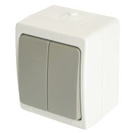 Выключатель 2-клавишный Stekker PSW10-221-54 Велена 49733 Выключатель 2-клавишный Stekker PSW10-221-54 Велена 49733