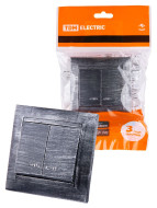 Выключатель двухклавишный с подсветкой Лама TDM Electric SQ1815-0647