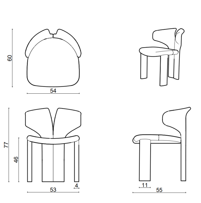Стул Viva Armless