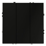 Выключатель трехклавишный Voltum S70 VLS030108 (черный матовый)