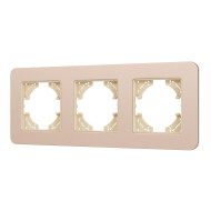 Рамка на 3 поста алюминиевая Arlight FRM-AKIRY-SFAL-3-GD 049742
