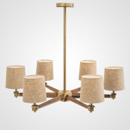 Люстра на штанге ImperiumLoft Jorgenson Beige/Dark Wood Stavra 102089-26