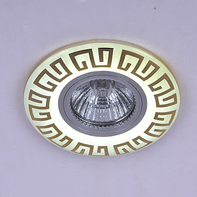Встраиваемый светильник Reluce 09504-9.0-001MN MR16+LED3W WH/GD Встраиваемый светильник Reluce 09504-9.0-001MN MR16+LED3W WH/GD