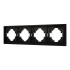 Рамка пластиковая на 4 поста Arlight FRM-TENDO-PL-4-BK 053848 Рамка пластиковая на 4 поста Arlight FRM-TENDO-PL-4-BK 053848