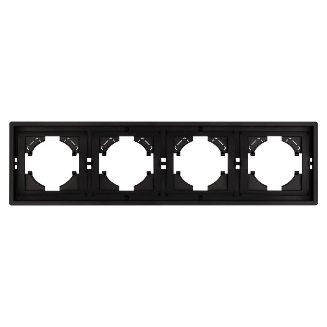 Рамка пластиковая на 4 поста Arlight FRM-TENDO-PL-4-BK 053848 Рамка пластиковая на 4 поста Arlight FRM-TENDO-PL-4-BK 053848