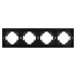 Рамка пластиковая на 4 поста Arlight FRM-TENDO-PL-4-BK 053848 Рамка пластиковая на 4 поста Arlight FRM-TENDO-PL-4-BK 053848