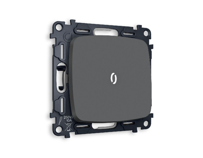 Комплект механизма 1-кл проходного выключателя с подсветкой Ambrella Volt Omega MO902035