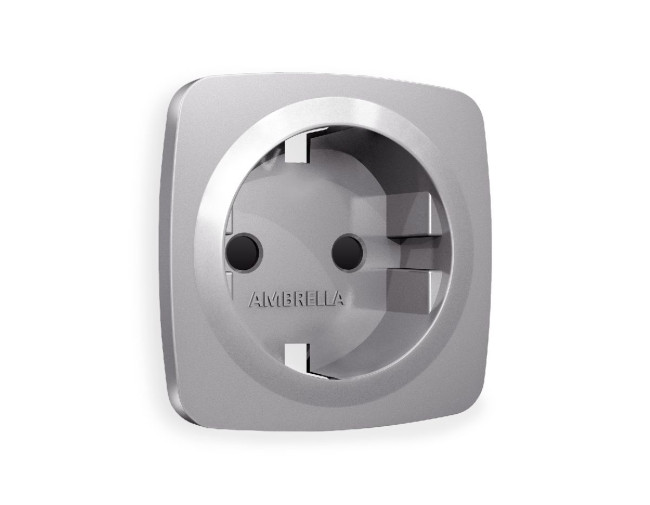 Лицевая панель для розетки с/з со шторками Ambrella Volt Omega OP5070 Лицевая панель для розетки с/з со шторками Ambrella Volt Omega OP5070