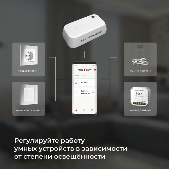 Умный датчик освещения Elektrostandard 4690389186790 a060337 Умный датчик освещения Elektrostandard 4690389186790 a060337
