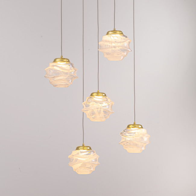 Подвесной светильник MD25030003-5A gold/clear Подвесной светильник MD25030003-5A gold/clear