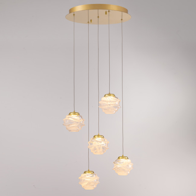 Подвесной светильник MD25030003-5A gold/clear Подвесной светильник MD25030003-5A gold/clear