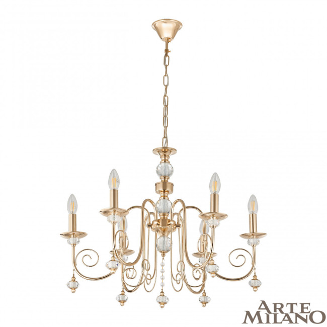 Подвесная люстра Arte Milano 346109/6 FGD Подвесная люстра Arte Milano 346109/6 FGD