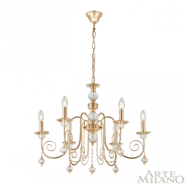 Подвесная люстра Arte Milano 346109/6 FGD Подвесная люстра Arte Milano 346109/6 FGD