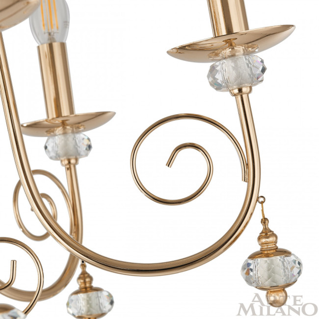 Подвесная люстра Arte Milano 346109/6 FGD Подвесная люстра Arte Milano 346109/6 FGD