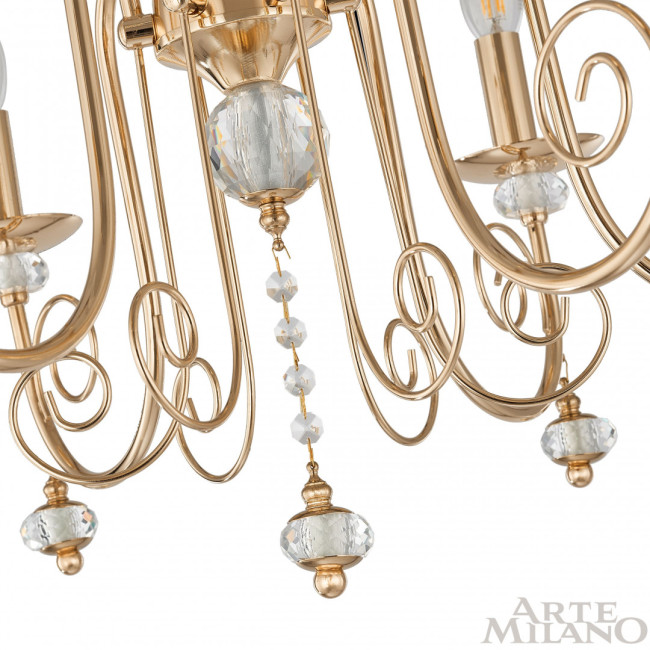 Подвесная люстра Arte Milano 346109/6 FGD Подвесная люстра Arte Milano 346109/6 FGD