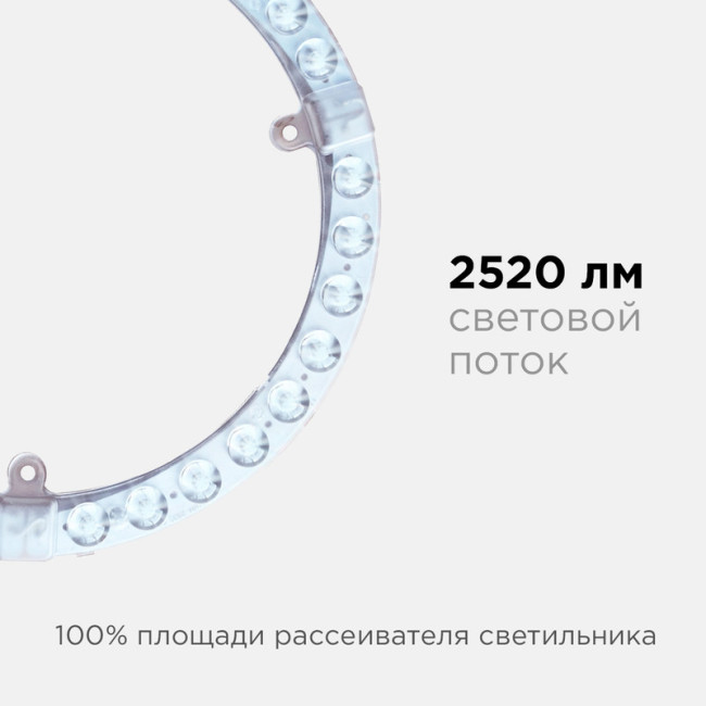 Светодиодный модуль со встроенным драйвером Apeyron 230В 2835 28Вт 2520 лм 6500К 02-64 Светодиодный модуль со встроенным драйвером Apeyron 230В 2835 28Вт 2520 лм 6500К 02-64