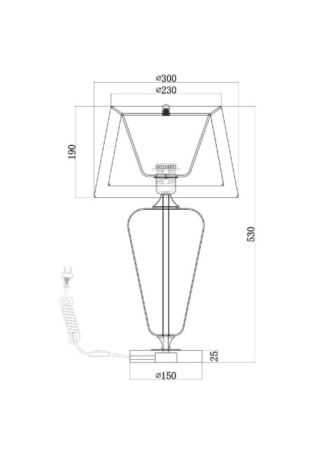 Настольная лампа Maytoni Verre Z005TL-01CH Настольная лампа Maytoni Verre Z005TL-01CH