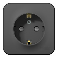 Розетка с/з со шторками, 16А, 250В Systeme Electric Blanca наруж Антрацит BLNRA011106 Розетка с/з со шторками, 16А, 250В Systeme Electric Blanca наруж Антрацит BLNRA011106