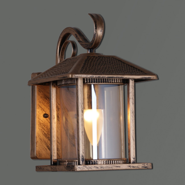 Уличный настенный светильник Reluce 08287-9.2-001U BKG Уличный настенный светильник Reluce 08287-9.2-001U BKG