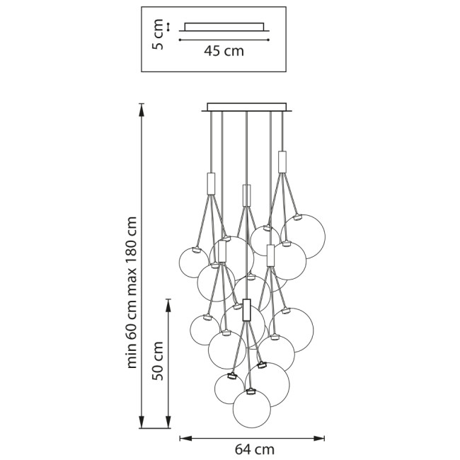 Каскадная люстра Lightstar Sferetta 801189 Каскадная люстра Lightstar Sferetta 801189